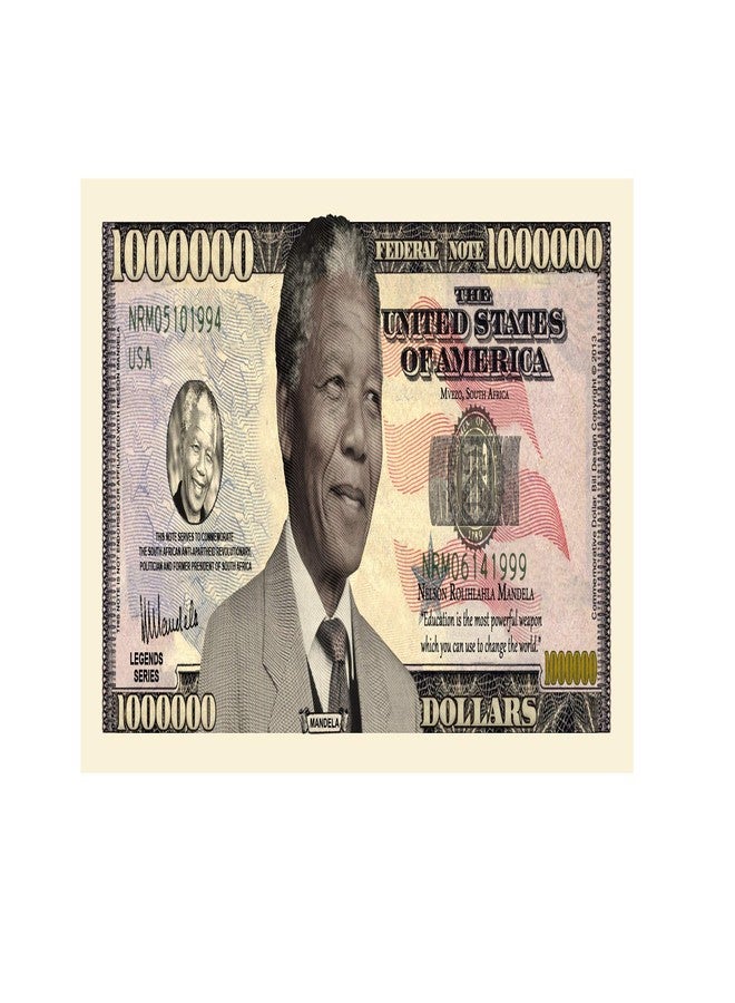American Art Classics Nelson Mandela Million Dollar Bill in Collector Quality Currency Holder - Image 2